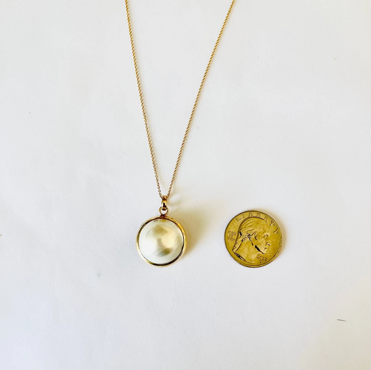 Mabe pearl deals pendant gold