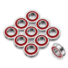 10 Pcs Flanged Ball Bearings ID 3/4" X OD 1-3/8", Applicable for Lawn Mower, Whe