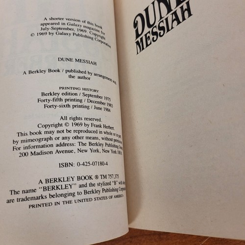 The Dune Collection: Box Set ~ Berkeley Edition 1984 By Frank Herbert ~Vtg Ungelesen - Bild 20 von 23
