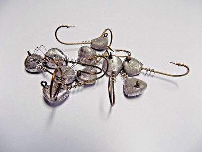 OLDHAM'S SCREW LOCK GRUB JIG HEAD 1/2 oz. - 10 JIG HEADS - T29