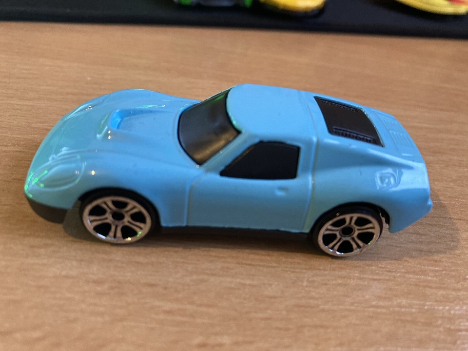 Vintage Miniature Sports Car Toy Light Blue, DieCast Metal