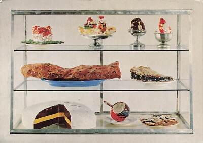 New York MOMA Claes Oldenburg Pastry Case Abstract Pop Art 6x4 Postcard G62