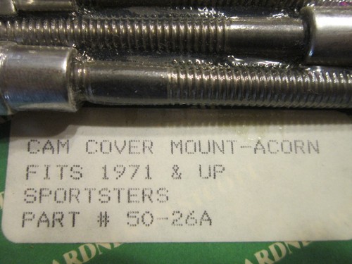 1971-1976 Harley Davidson Sportster Cam Cover Chrome Acorn Screws - Picture 3 of 3