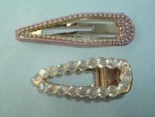 BEADED HAIR CLIP BARRETTES UP DO HAIR ACCESSORY