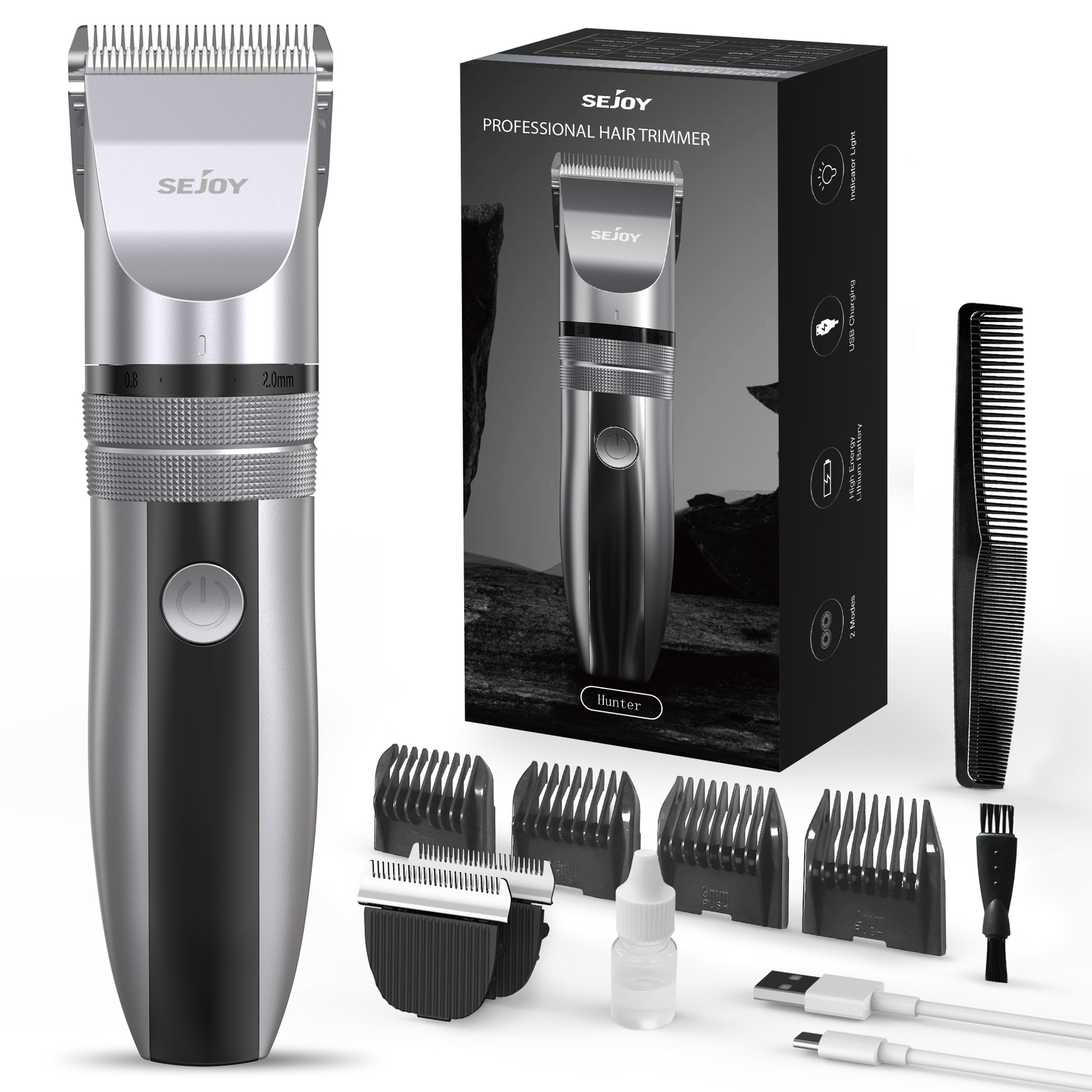 SEJOY Professional Hair Clippers Cordless Barber Trimmer Beard Cutting