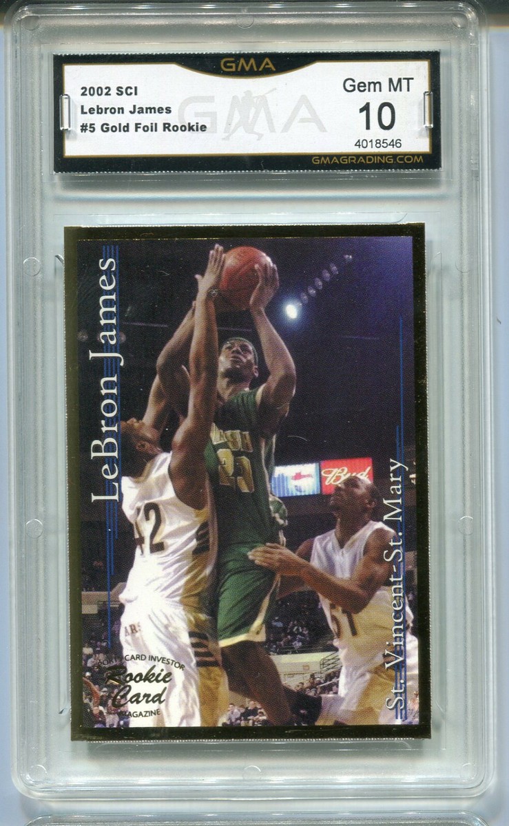 2002 Lebron James Sports Card Investor SCI Gold rookie gem
