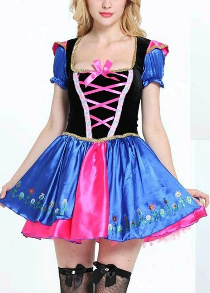 French Maid Costume German Oktoberfest Beer Dress size M L XL 2XL Fast U.S. Ship - Image 2 of 3