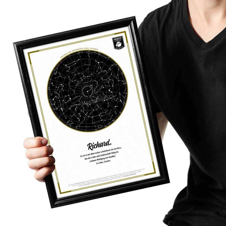 Sterntaufe als besonderes Geschenk kaufen, Stern taufen Sternkarte Sternregister - Bild 4 von 4