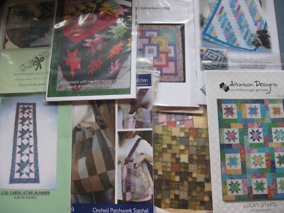 36 DIFFERENT  UNUSED QUILT PATTERN FROM MANY DESIGNERS.