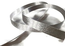 Pewter Silver Satin Shimmer Ribbon - 5 Yards