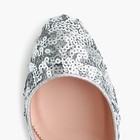 NIB JCrew J. Crew  Silver Sequin Pumps Heels - Sz 6.5 - NEW - Retailed $268 — photo 2
