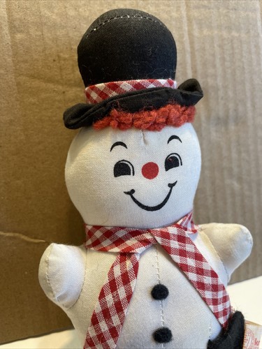 Vintage Knickerbocker Snowman Toy Stuffed Christmas Decoration - Picture 2 of 6