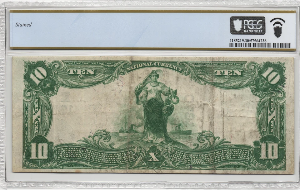 1902 City of New York $10 National Banknote Charter 1370 PCGs VF 30 Comment - Image 2 of 2