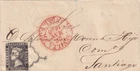 Spain 1850 cover from Sevilla to Santiago Ed. 1A FIRST SPANISH STAMP (5349)