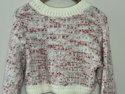 Women’s Cropped Cardigan SZ S Pink NA KD Knit Long Sleeved Button Up Jumper - Picture 8 of 11