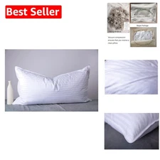 King Size Goose Down Hotel Collection Pillow for Luxurious Sleep - 100% Cotton