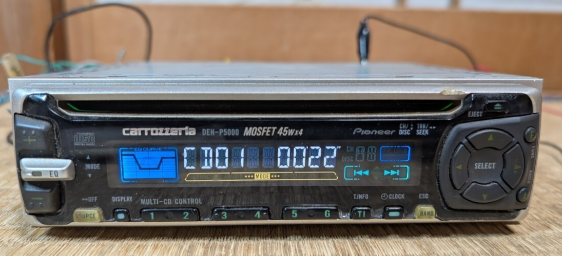 Used Pioneer Carrozzeria DEH-P5000 CD Player Car Stereo with