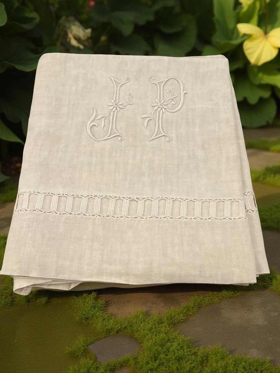 Grand Drap Blanc En Pur Lin 100% – Fabrication Française, Taille Double Très Long