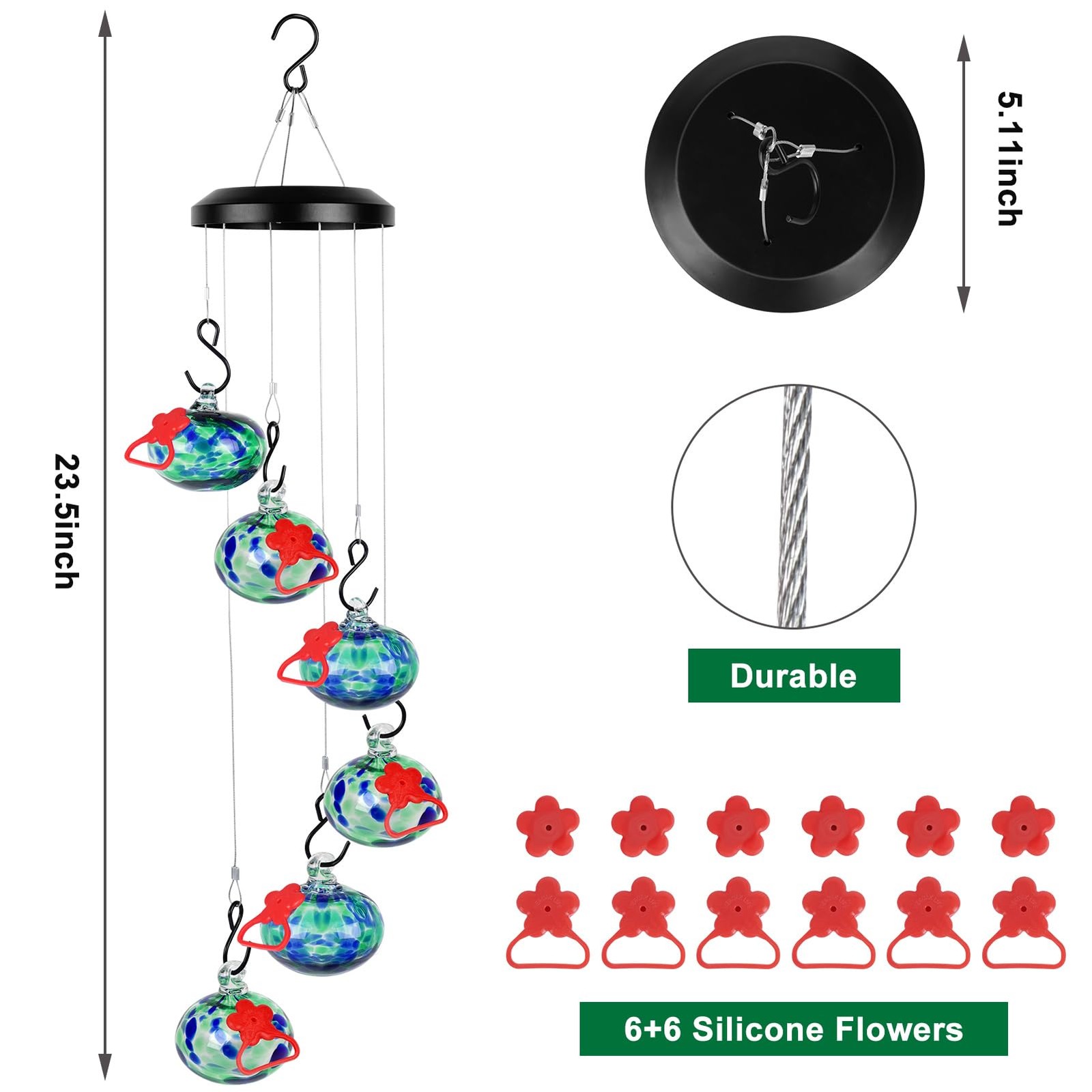 Best Charming Wind Chimes Hummingbird feeders for Outdoors Hanging ant and bee