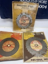 VINTAGE CIRCULAR SAW BLADES 7 1/4 6 1/2 NEW OLD STOCK MADE IN USA 3 BLADES