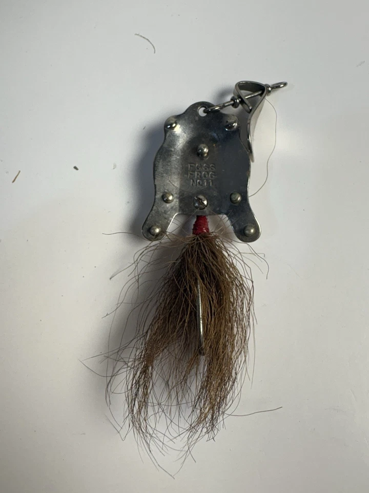 Al Foss Frog Wiggler #11 Latón Resistente Ceja Bucktail Lata Azul con Papeleo Foto 4 de 4