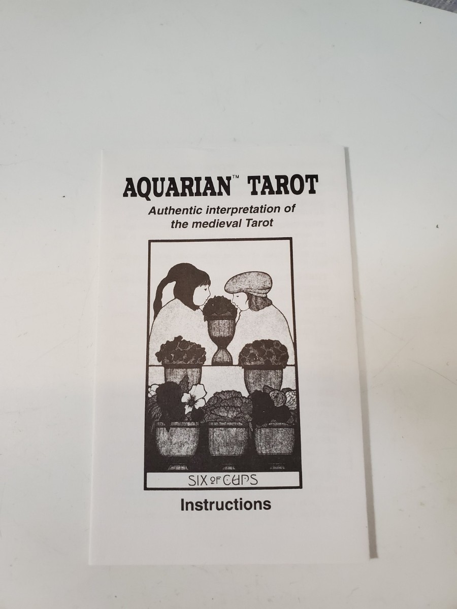 【Vintage】 THE AQUARIAN TAROT THE FOOL Vintage Aquarian The Fool Tarot Cards / Deck 1970 Blue 78