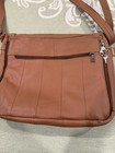 Leather Brown Concealed Carry Gun Purse Concealment Bag with Locking Zipper CCW — photo 2