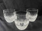 SET OF 3 WATERFORD CRYSTAL COLLEEN SHORT STEM OLD FASHIONED GLASSES VINTAGE
