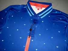 NEW! REDVANLY Short Sleeved Stretch All Over Print Polo Golf Shirt Men's XL NWT!