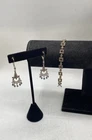 Sterling Silver 925 Marcasite Jewelry Lot Vintage Style Bracelet & Earrings