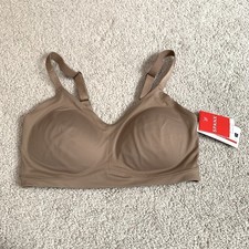 Spanx All-In-One Wireless Bra Sz M Cafe Au Lait Cup D-DD