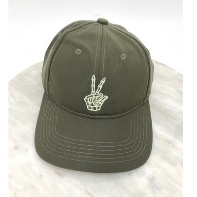CRONY Olive Green Peace in Death Recycled Dad Hat Baseball Cap