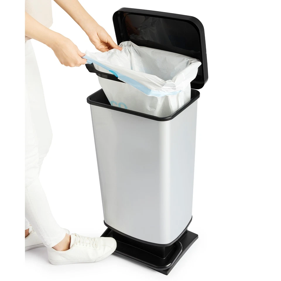 Rotho PASO Treteimer 40L – Edelstahloptik, Trittfunktion, geruchsdicht, robust - Bild 3 von 4