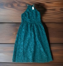 Ann Tylor Loft Green Lace Halter Dress New With Tags Size 2