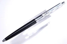 Vintage Paper Mate Regular Double Heart Black & Chrome Ballpoint Pen MCM-Era #33