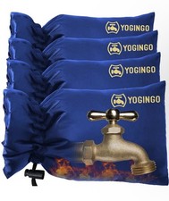 Outdoor Faucet Covers for Winter Freeze Protection, 4 Pack 5.9" x 8.3" Blue