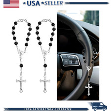 2pcs Rosary Cross Car Mirror Hanging Universal Cross Car Mirror Hanger Decor 2pcs Rosary Cross Car Mirror Hanging Universal Cross Car Mirror Hanger Decor
