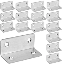 30PCS Stainless Steel Corner Brace, 2.3”X 1” Small Corner Bracket, Heavy Duty 90