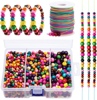 Holzperlen Set 1750 StüCk Bunt FüR Schmuck Bastelarbeiten ArmbäNder Halsketten