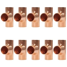 Appli Parts AP-T012B10 1/2in Wrot Copper Tee CxCxC connections for refrigeration