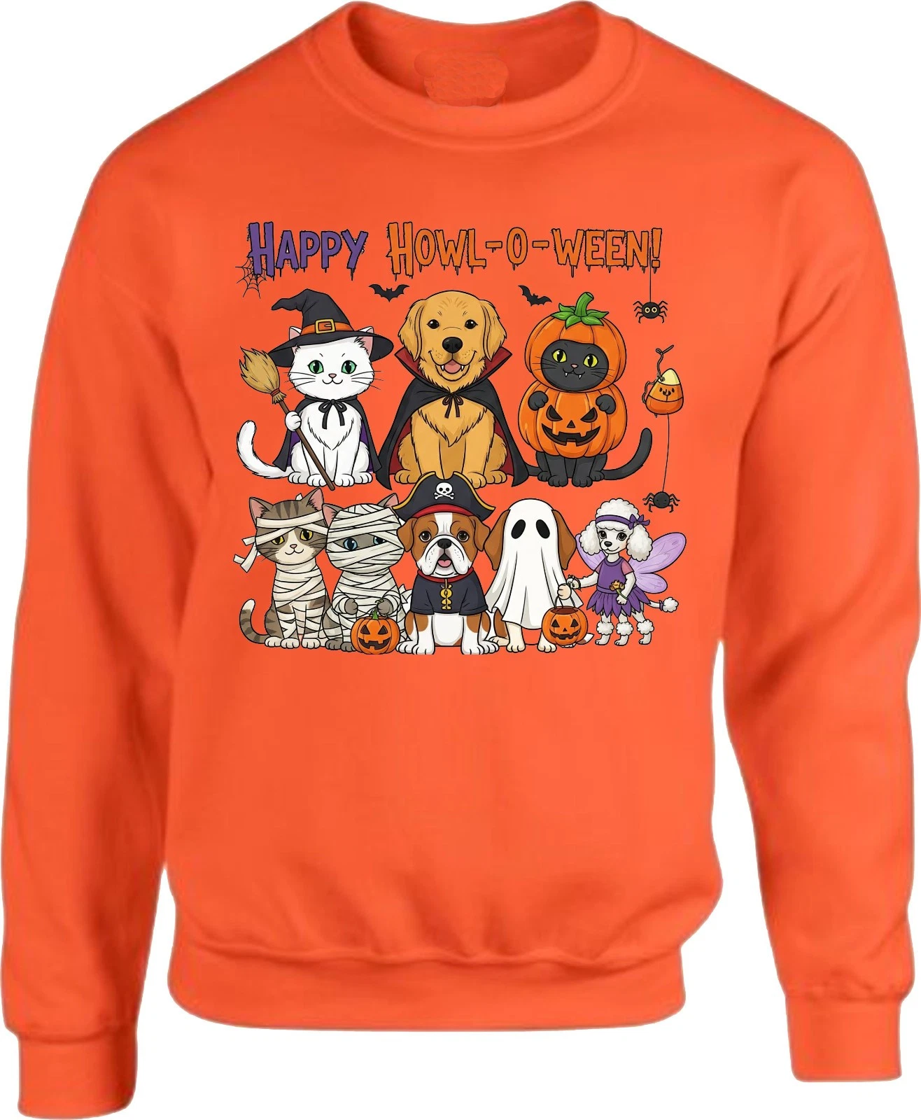 Halloween Pumpkin Jumper, Spooky Ghost Sweatshirt, Animal Halloween Sweatshirt