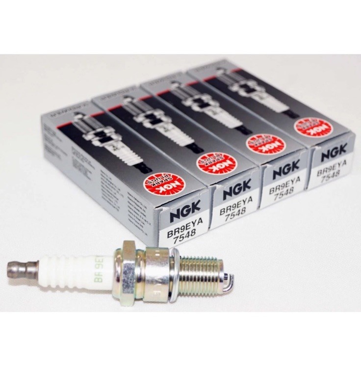 Pack of 4 Genuine NGK 7548 V Power Spark Plug BR9EYA