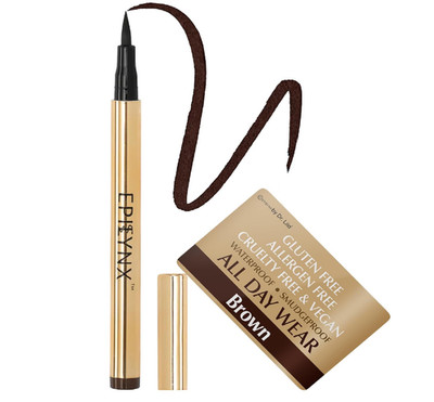 Waterproof Eyeliner -Smudge-Proof Liquid Eyeliner Pen with Precision Tip (Brown)