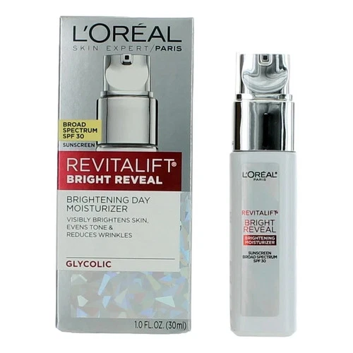 L'Oreal Revitalift Bright Reveal, 1oz Brighten Day Moisturizer SPF 30 EXP  03/26