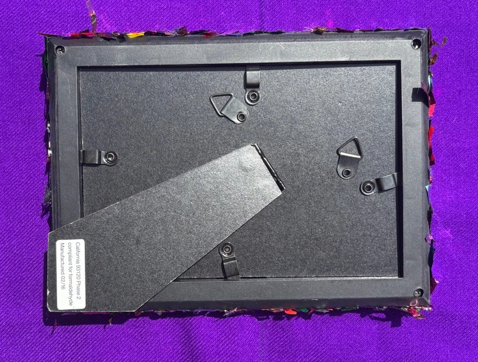 Marco de fotos horizontal 4x6 deslumbrado reciclado hecho a mano, colgar/soporte, divertido lindo Foto 3 de 4