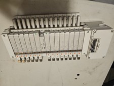 SMC VV5Q2-BQ017 Pneumatic Valve Bank W/ PLC Module Control 24VDC New No Box