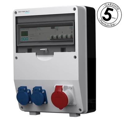 Stromverteiler pTD-S/FI 16A 2x230V 3P Zähler SIEMENS und MENNEKES Doktorvolt 478 - Bild 1 von 4