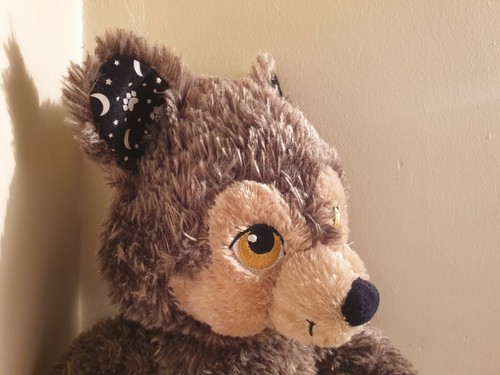 Build A Bear Glow in the Dark Grey Werewolf Halloween Wolf 14" Plush Toy 56V - Picture 4 of 12