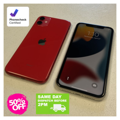 Apple iPhone 11 Red Purple Black (64GB 128GB) Unlocked Verizon Att  Screen 6.1''