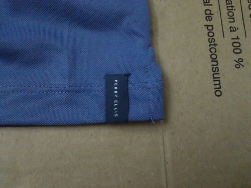 NWT Men's Medium Perry Ellis Performance Polo S/S Costal FJord Collar Shirt - Picture 6 of 11
